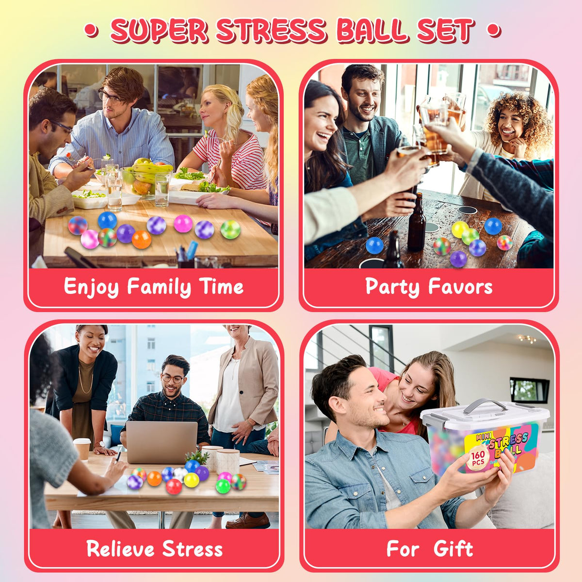 BESNEL stress balls as party favors for events and celebrations