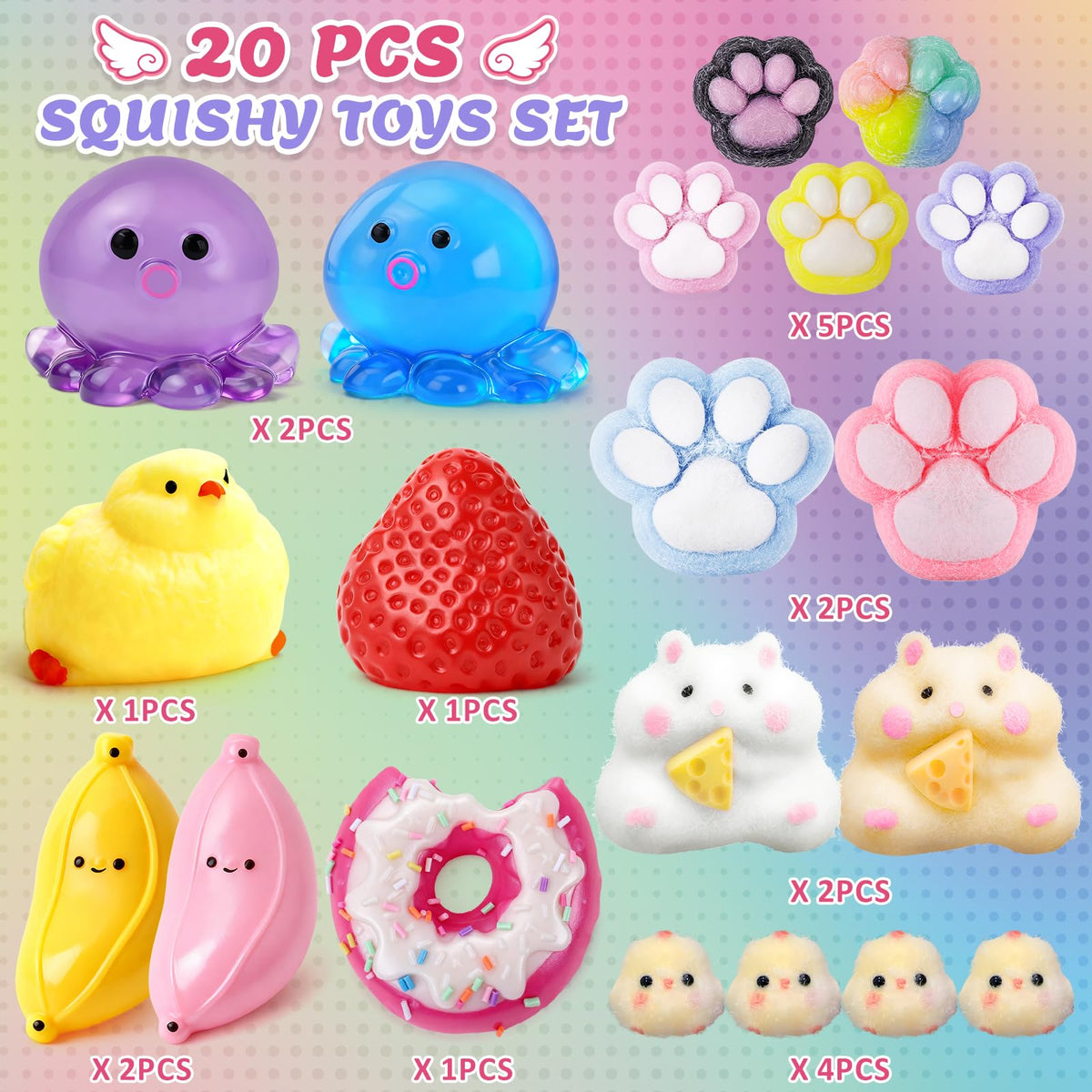 BESNEL Taba Big Chick Squishy for calm focus during study.
