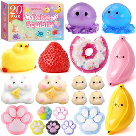 BESNEL Taba Squishy Pack Donut Squishy for sensory play and stress relief.