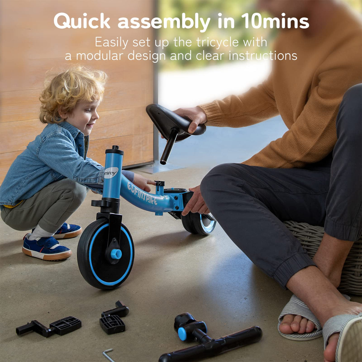 Besrey non-slip handrail with 70-degree steering limit prevents tipping.