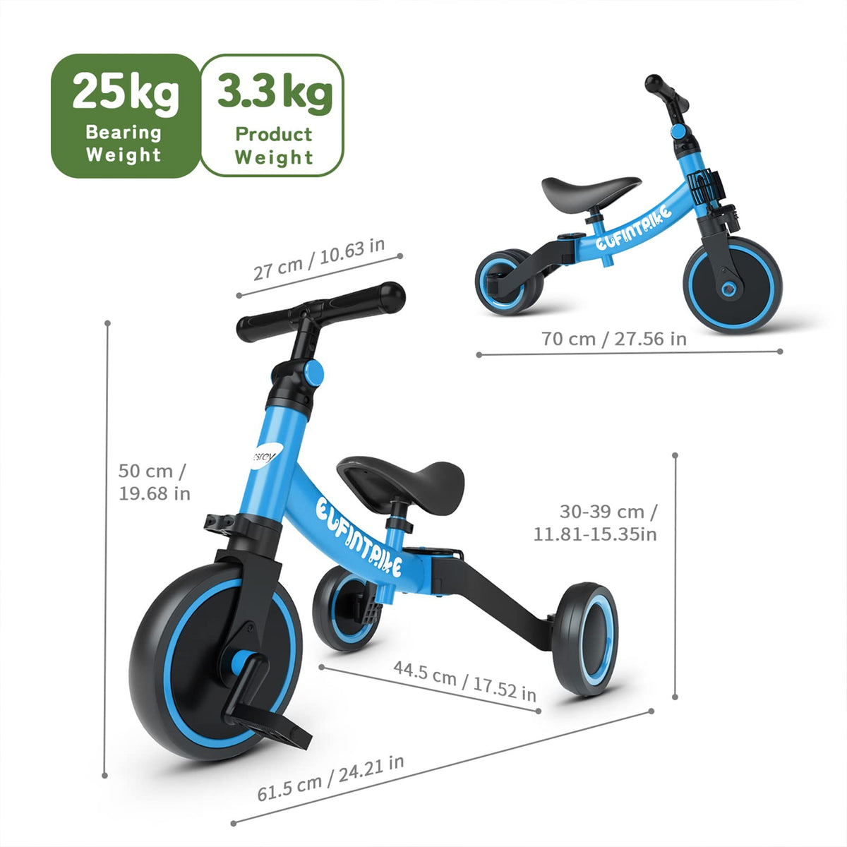 Besrey quick-pedal-switch design lets toddlers switch modes easily.
