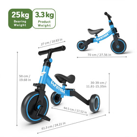 Besrey quick-pedal-switch design lets toddlers switch modes easily.