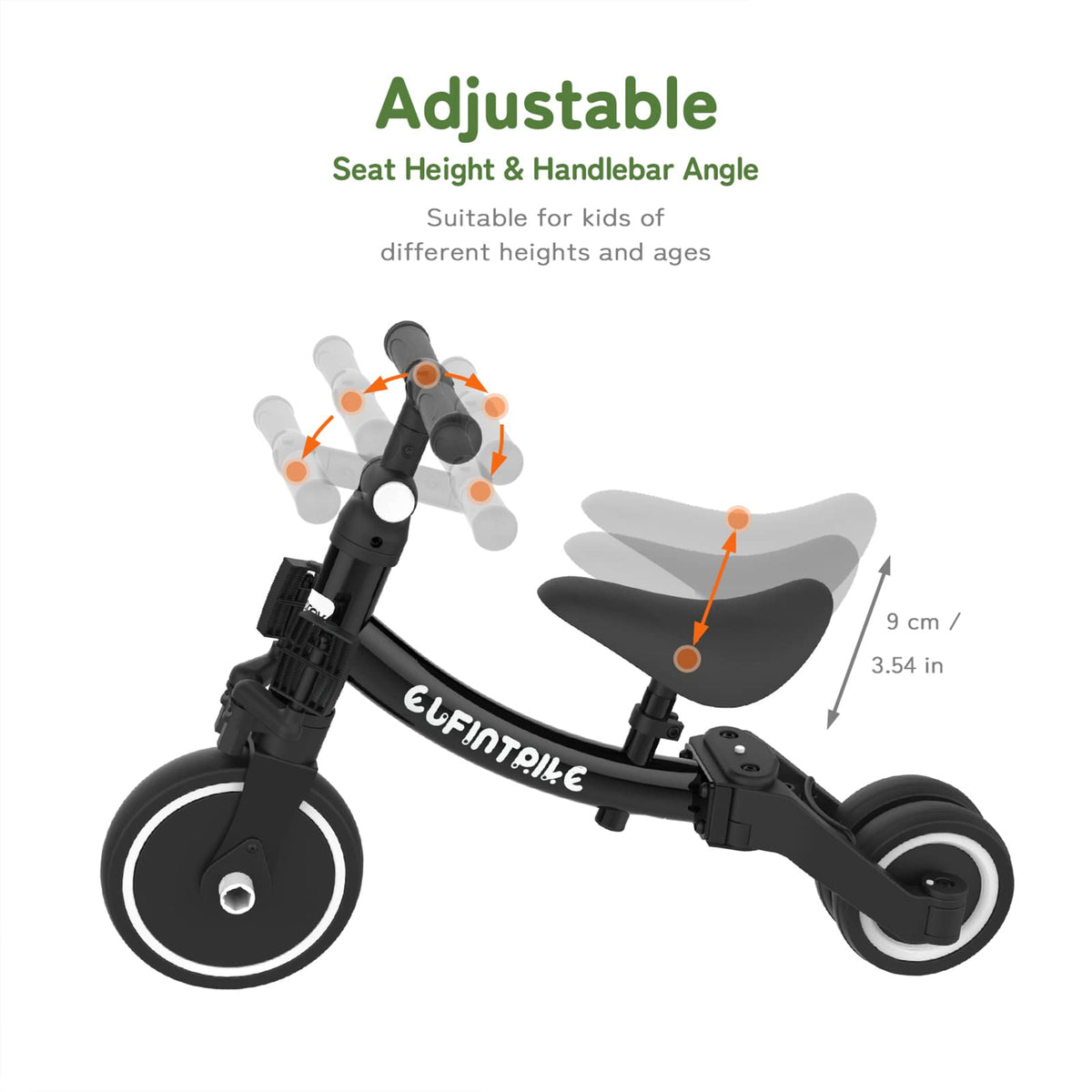 Besrey 5 in 1 toddler bike removable pedals allow easy mode switching for growing riders