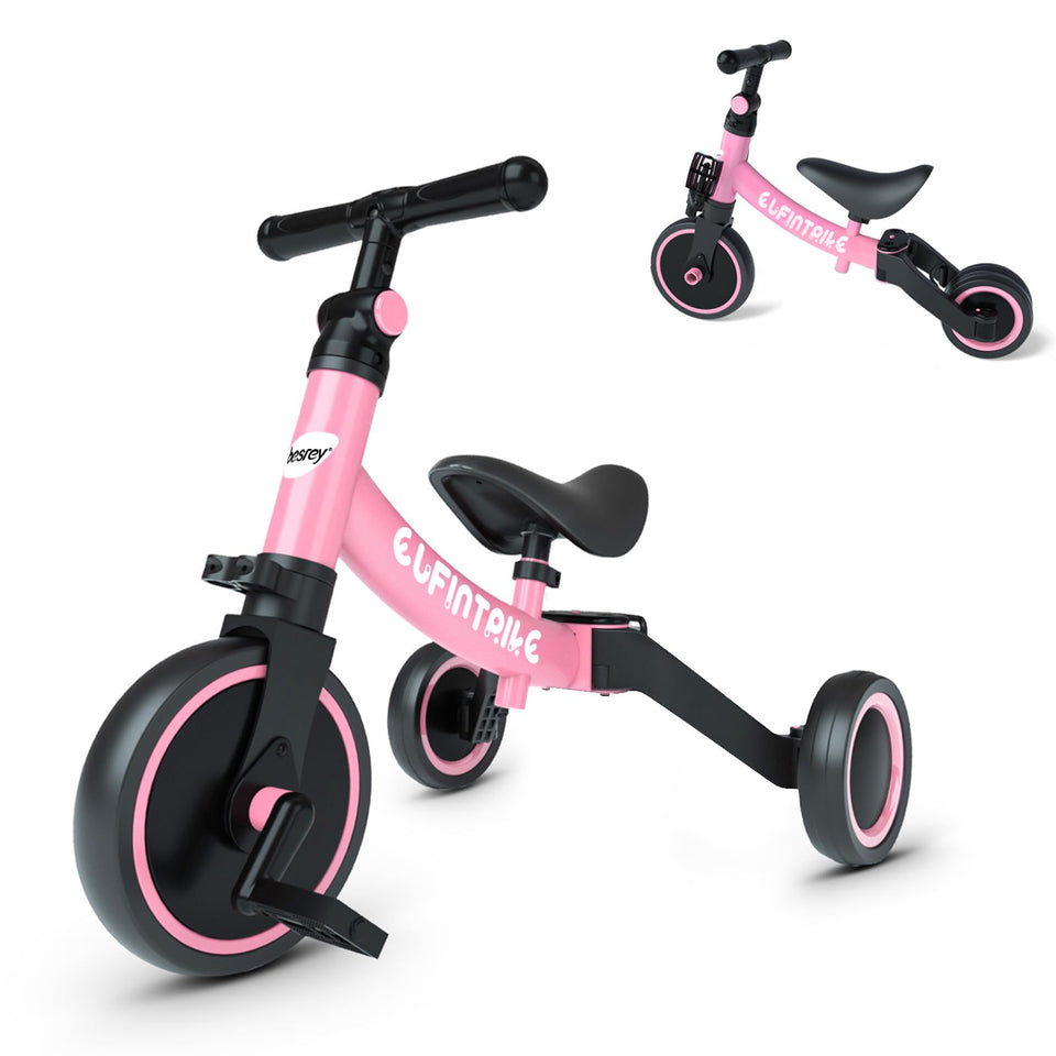 Besrey 5-in-1 toddler bike side view showing adjustable riding modes for growing kids.