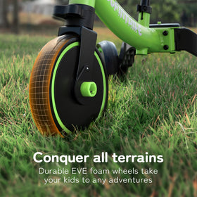 Besrey 5-in-1 wheels are fully enclosed to protect tiny feet.