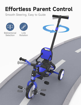 Besrey push-handle with 4-position adjustments for comfortable steering