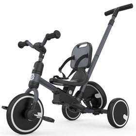 Besrey 5-in-1 tricycle with push-handle and harness for safe, parent-controlled strolls.
