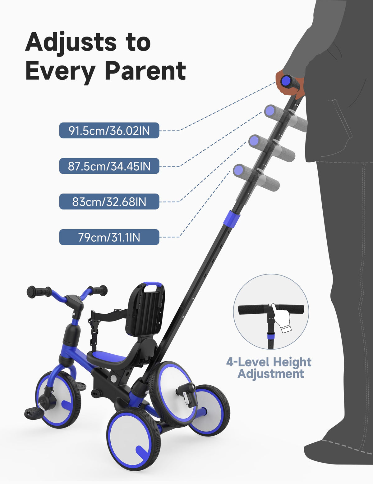 Besrey tool-free assembly with buckle design for quick setup
