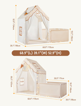 Besrey large playhouse accommodating four to five kids for group storytelling