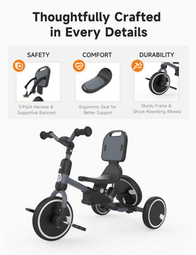 Besrey 5-in-1 mode switch enables easy growth with your child.