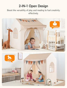 Besrey Play Tent padded mat offers comfort during pretend play and reading.