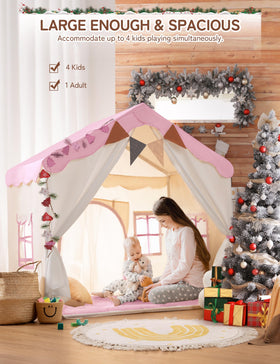 Besrey Kids Tent assembly guide showing tool-free setup process
