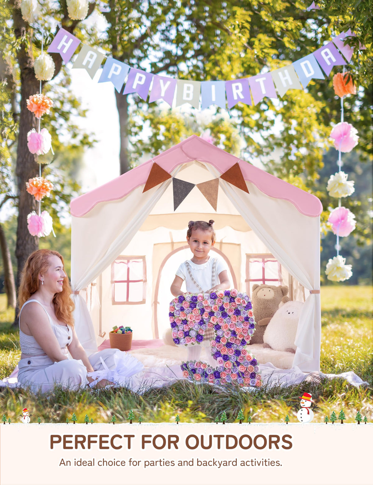 Besrey Kids Tent spacious interior with doors and windows for ventilation and visibility