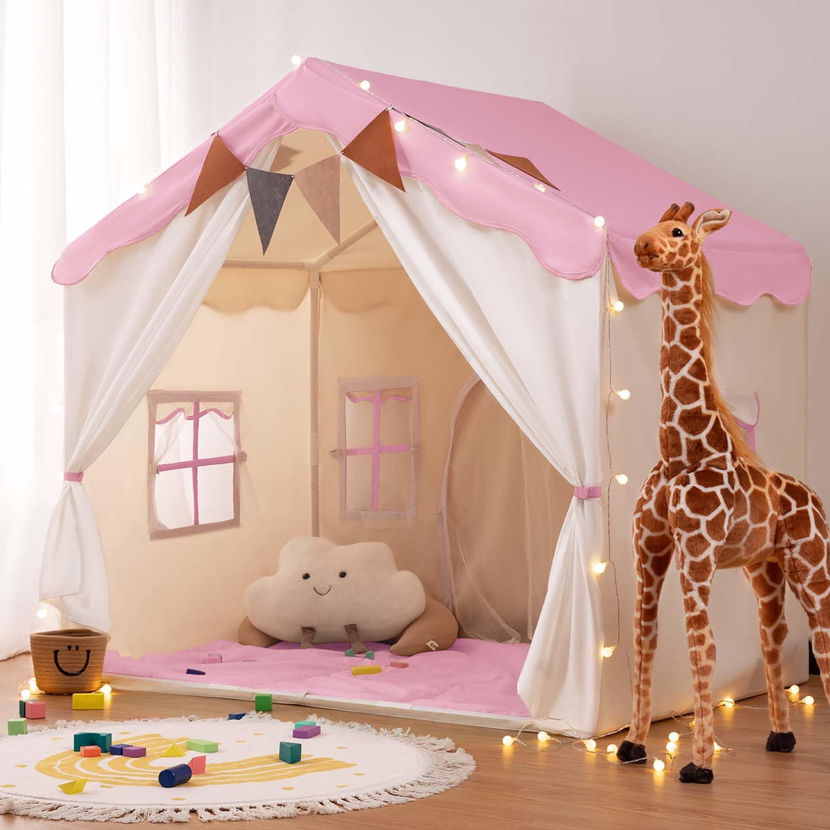 Besrey Kids Tent front view with double doors for easy entry and imaginative play