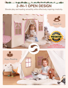 Besrey Kids Tent interior with padded mat for cozy, safe play space
