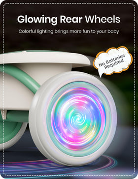Besrey tricycle rear glow wheels motion-activated outdoors