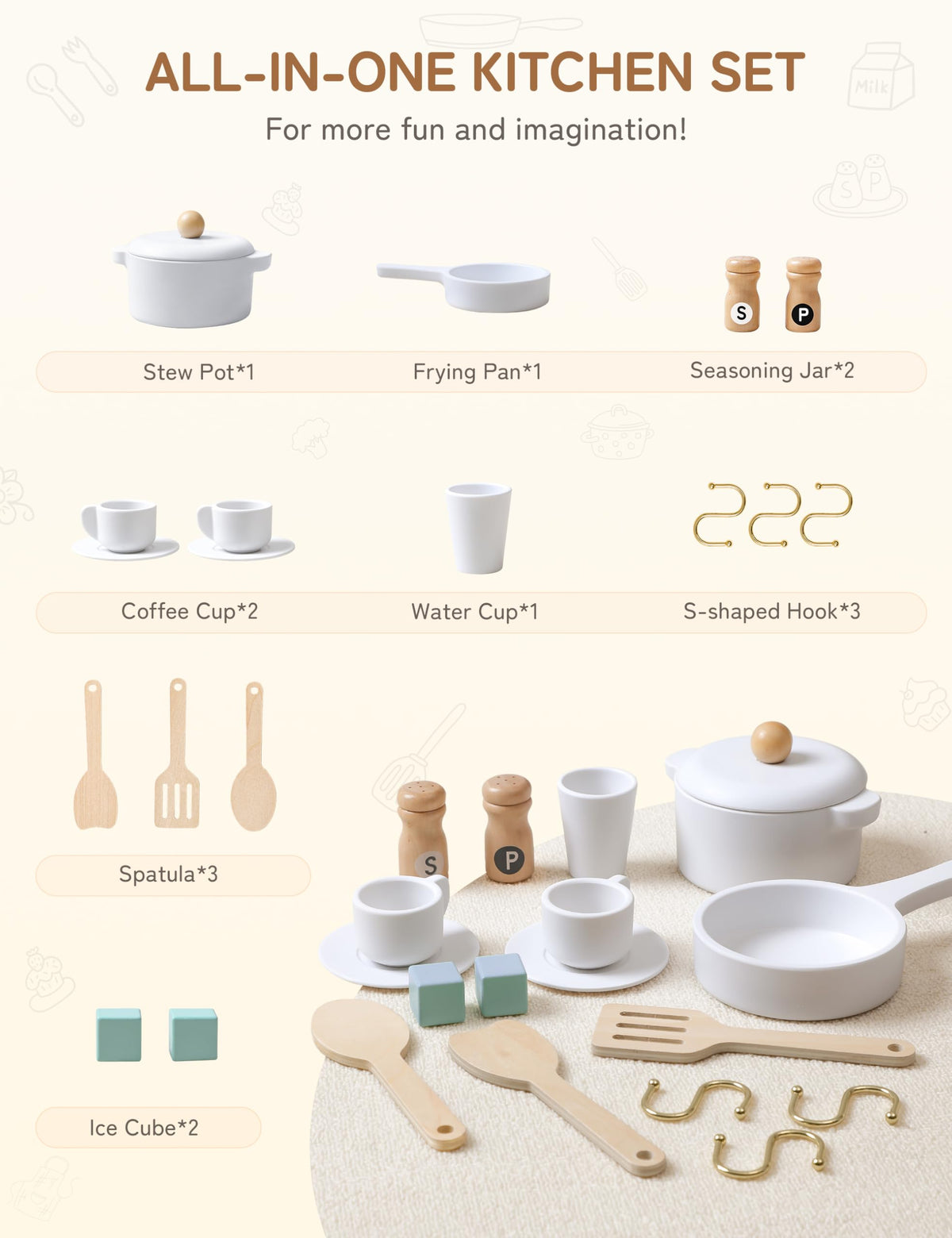 Besrey Play Kitchen coffee maker supports social play and kitchen rituals