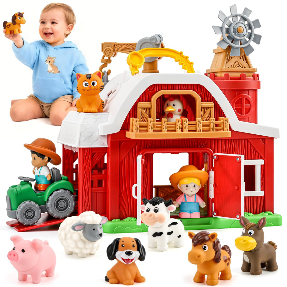 Bessome farm barn playset big barn for imaginative play.