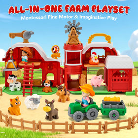 Bessome farm barn playset tractor for hands-on role play and transportation ideas.