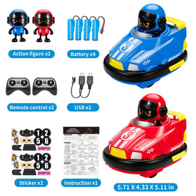 bessome bumper car with pop-out driver figure on impact for engaging play