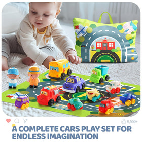 Bessome fire truck soft rubber toy car for rolling fun and safe play