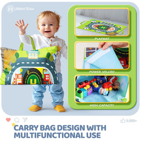 Bessome garbage truck soft rubber toy car with rounded edges for little hands