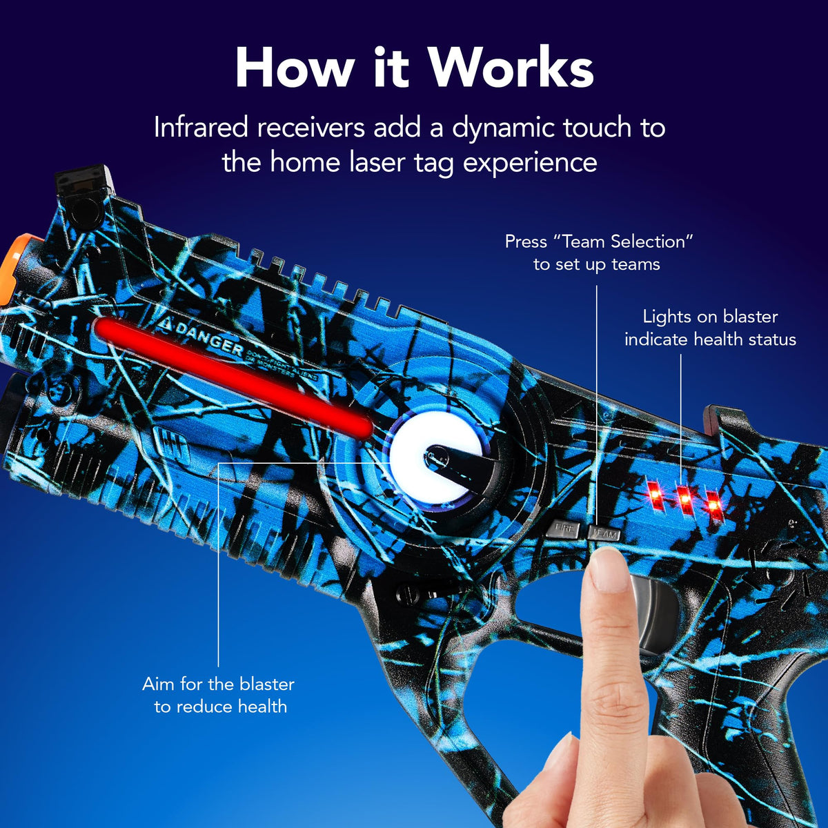 Best Choice Products blaster lights and sounds enhance gameplay