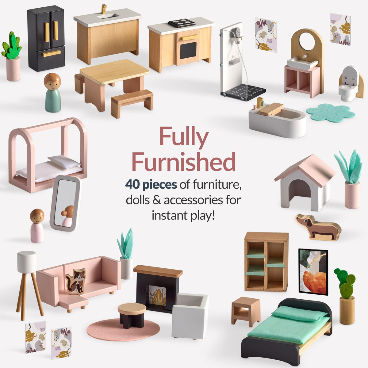 Best Choice Products doll house bedroom setup invites restful, creative roleplay.