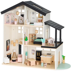 Best Choice Products doll house exterior front view supports imaginative play sessions.