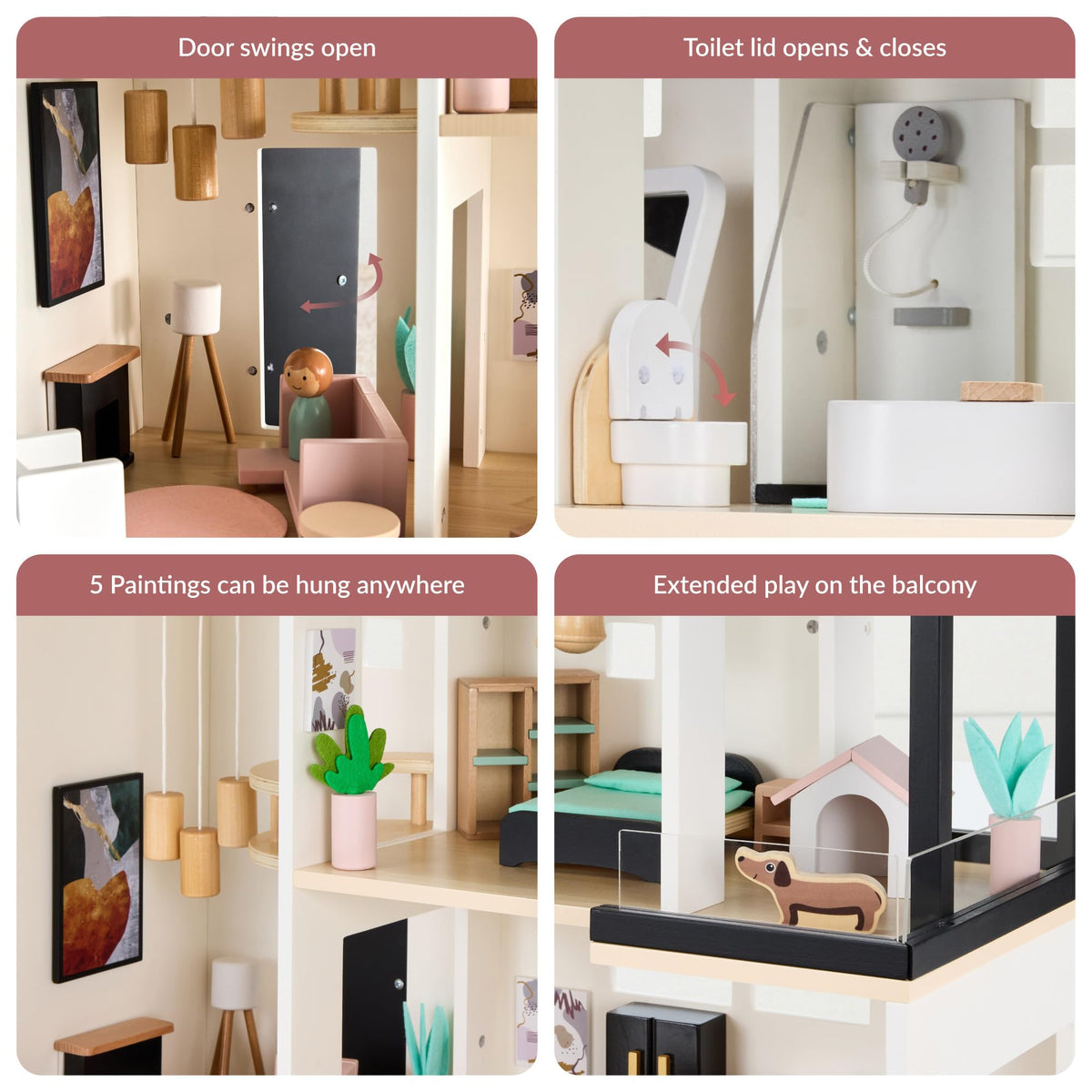 Best Choice Products doll house kitchen-dining area invites culinary pretend play.
