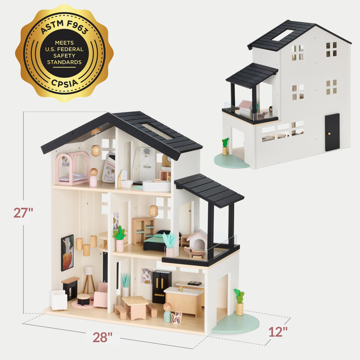 Best Choice Products doll house living room scene enhances cozy storytelling.
