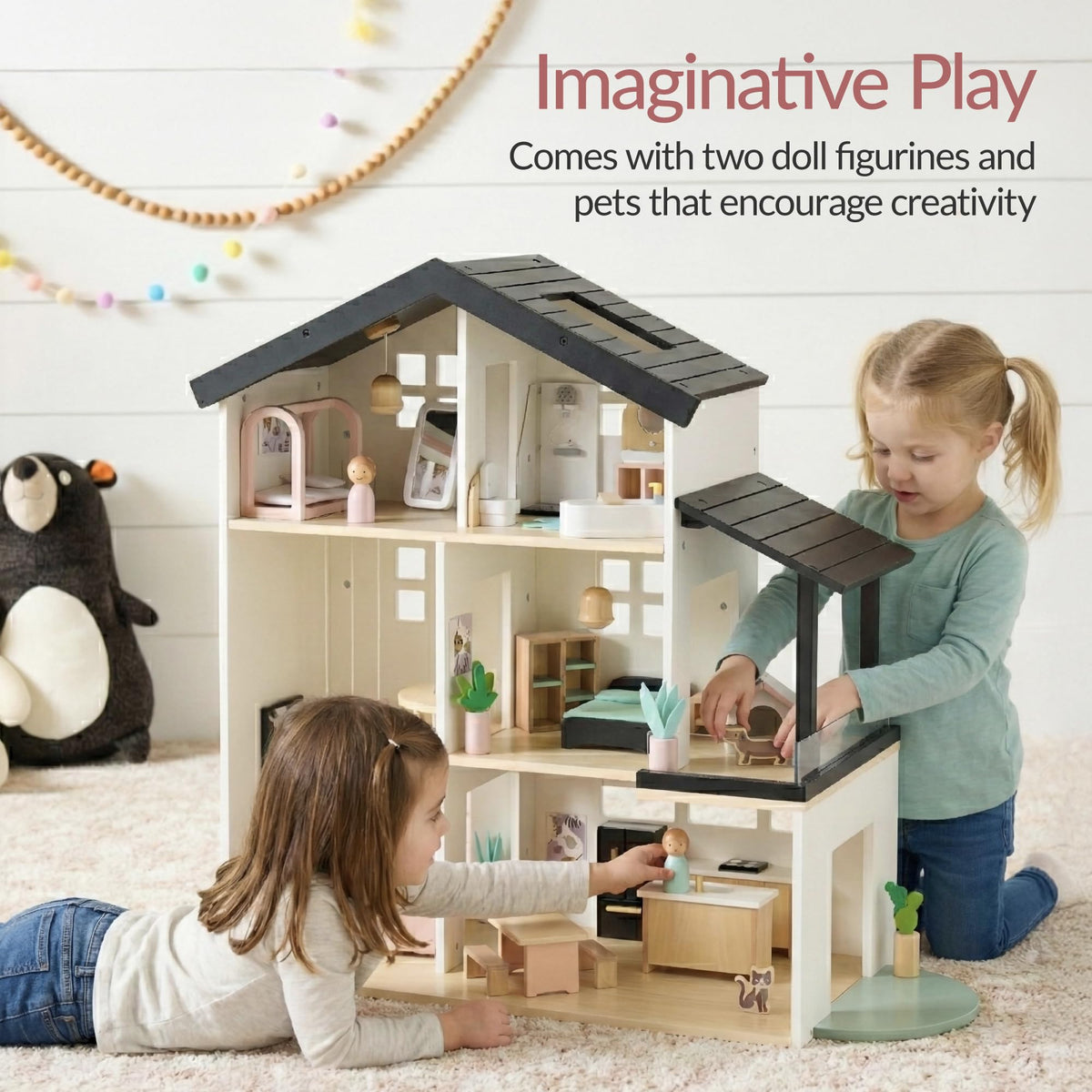 Best Choice Products doll house toilet-lid feature adds interactive detail.