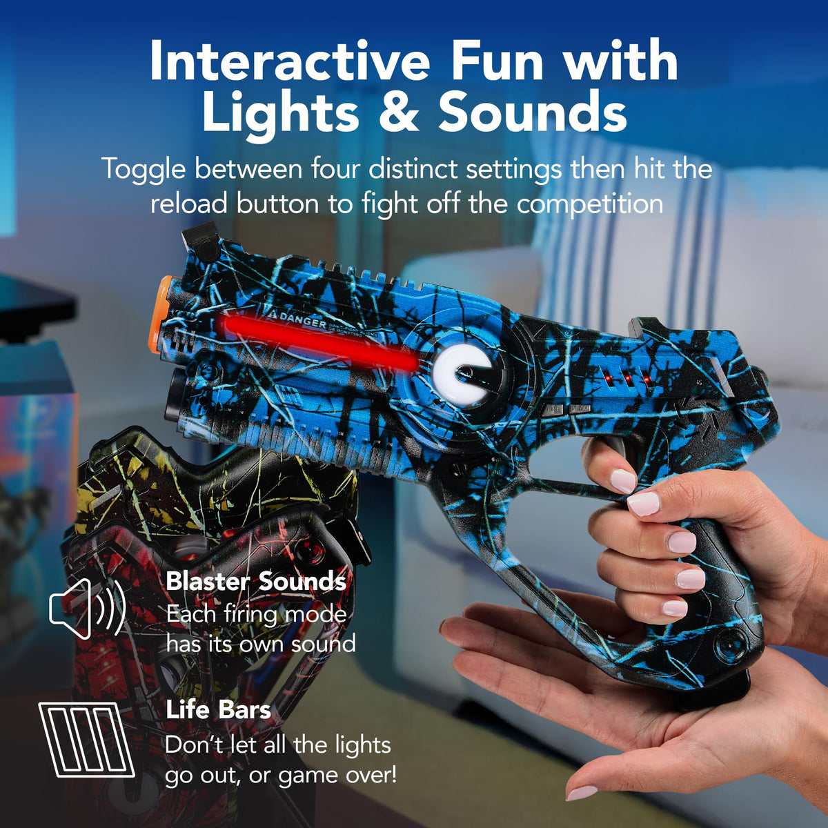 Best Choice Products infrared receiver inside blaster for hit feedback