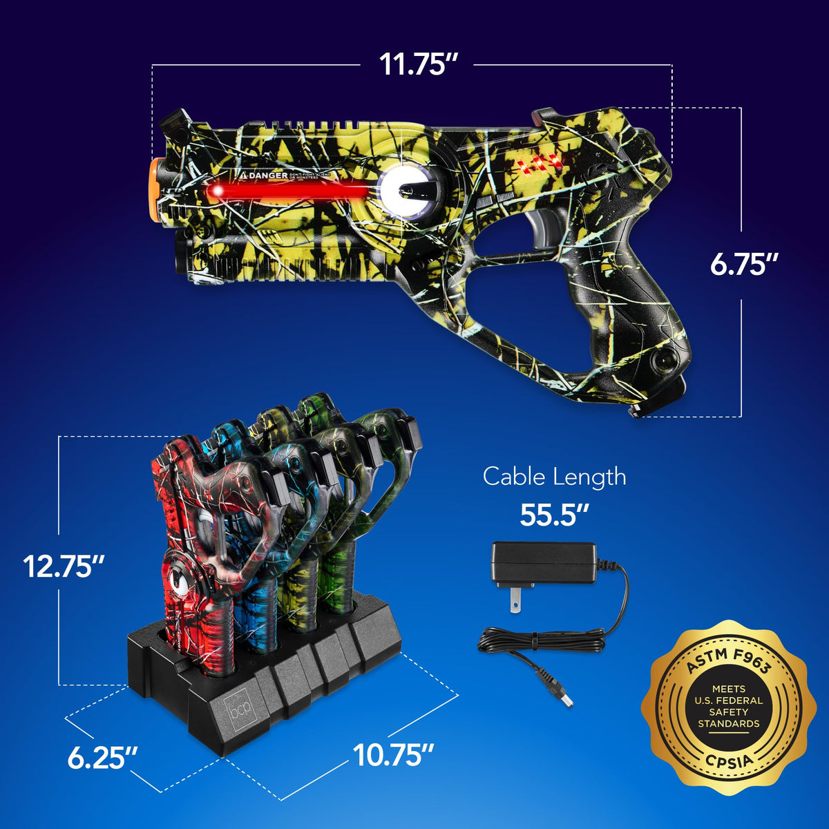 Best Choice Products laser tag blaster blue designed for competitive play