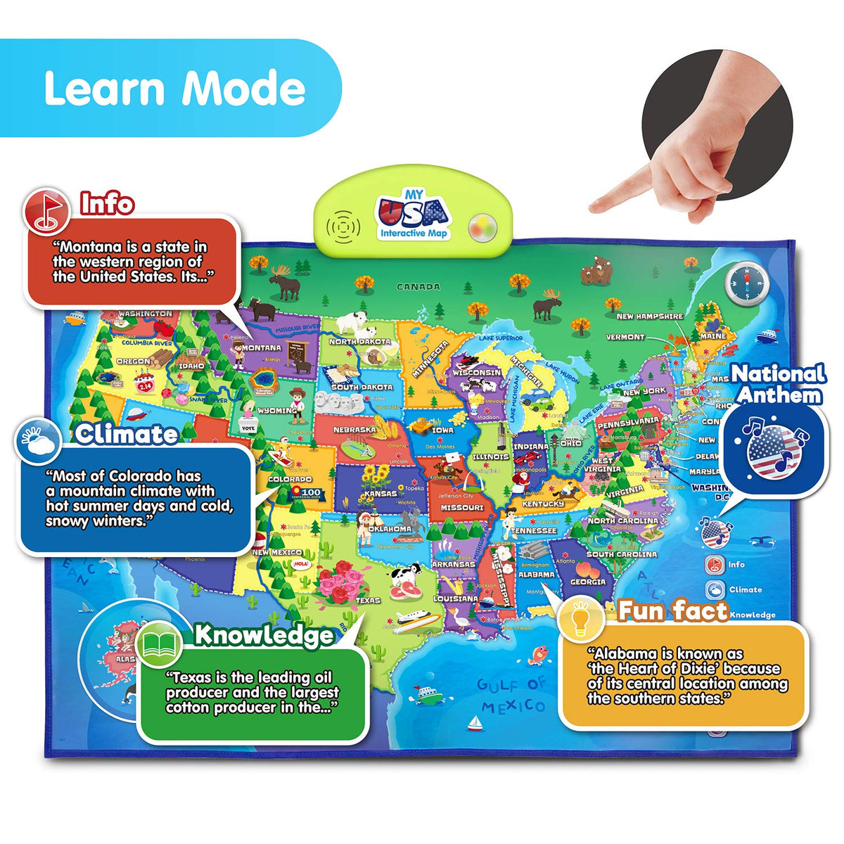 BEST LEARNING i-Poster My USA offers 500+ facts to boost memory and curiosity.