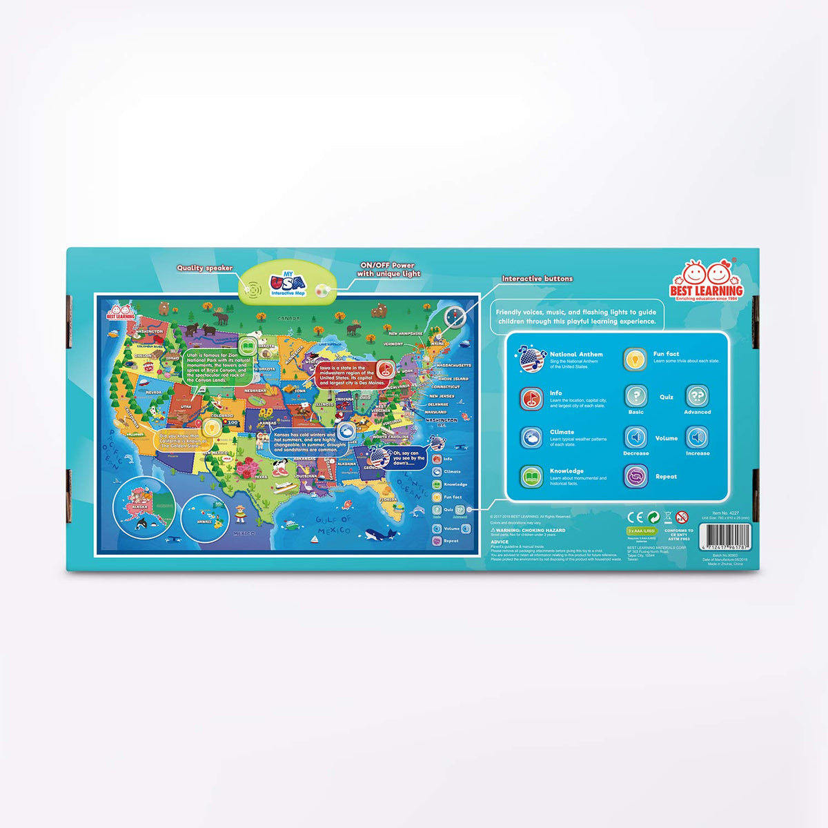 BEST LEARNING i-Poster My USA perfect for family quizzes and classroom activities.