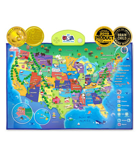 BEST LEARNING i-Poster My USA wall map highlights states for engaging geography learning.