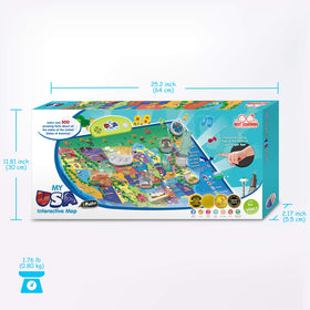 BEST LEARNING i-Poster My USA wipe-clean surface makes cleanup easy.