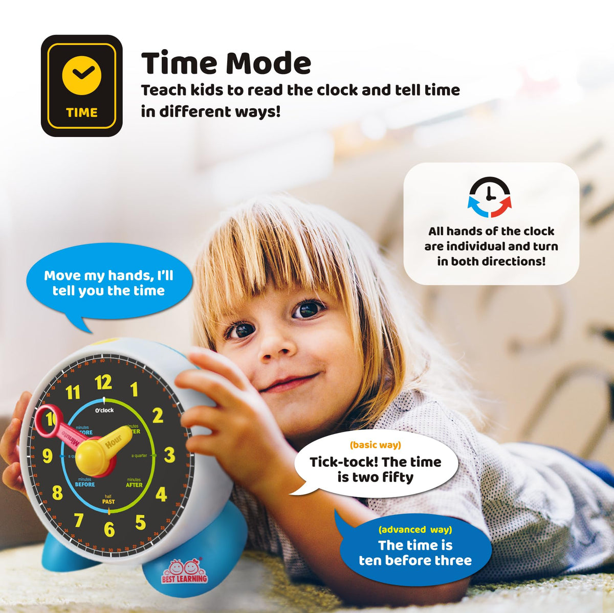 Sleep mode offers lullaby tunes and soft night light from BEST LEARNING.