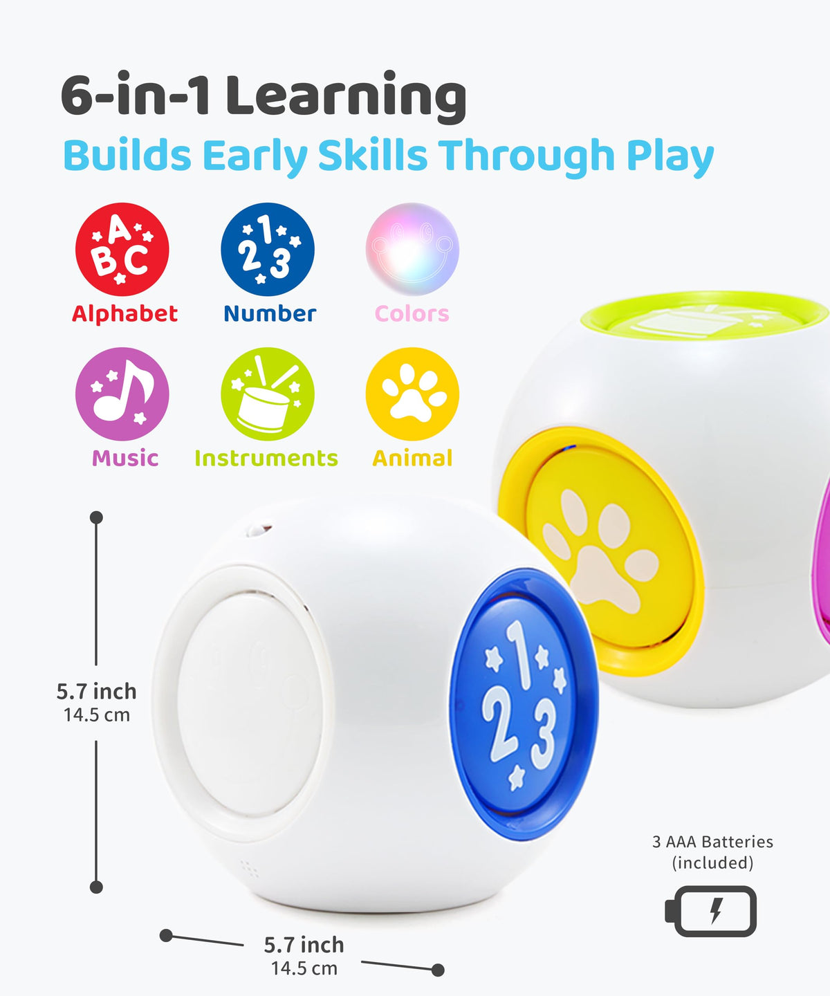 BEST LEARNING Learning Cube showing animal sounds for early listening