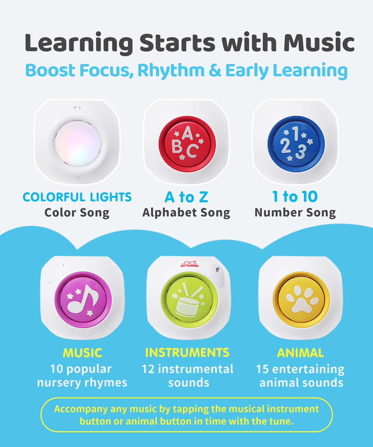 BEST LEARNING Learning Cube in concert mode for interactive fun