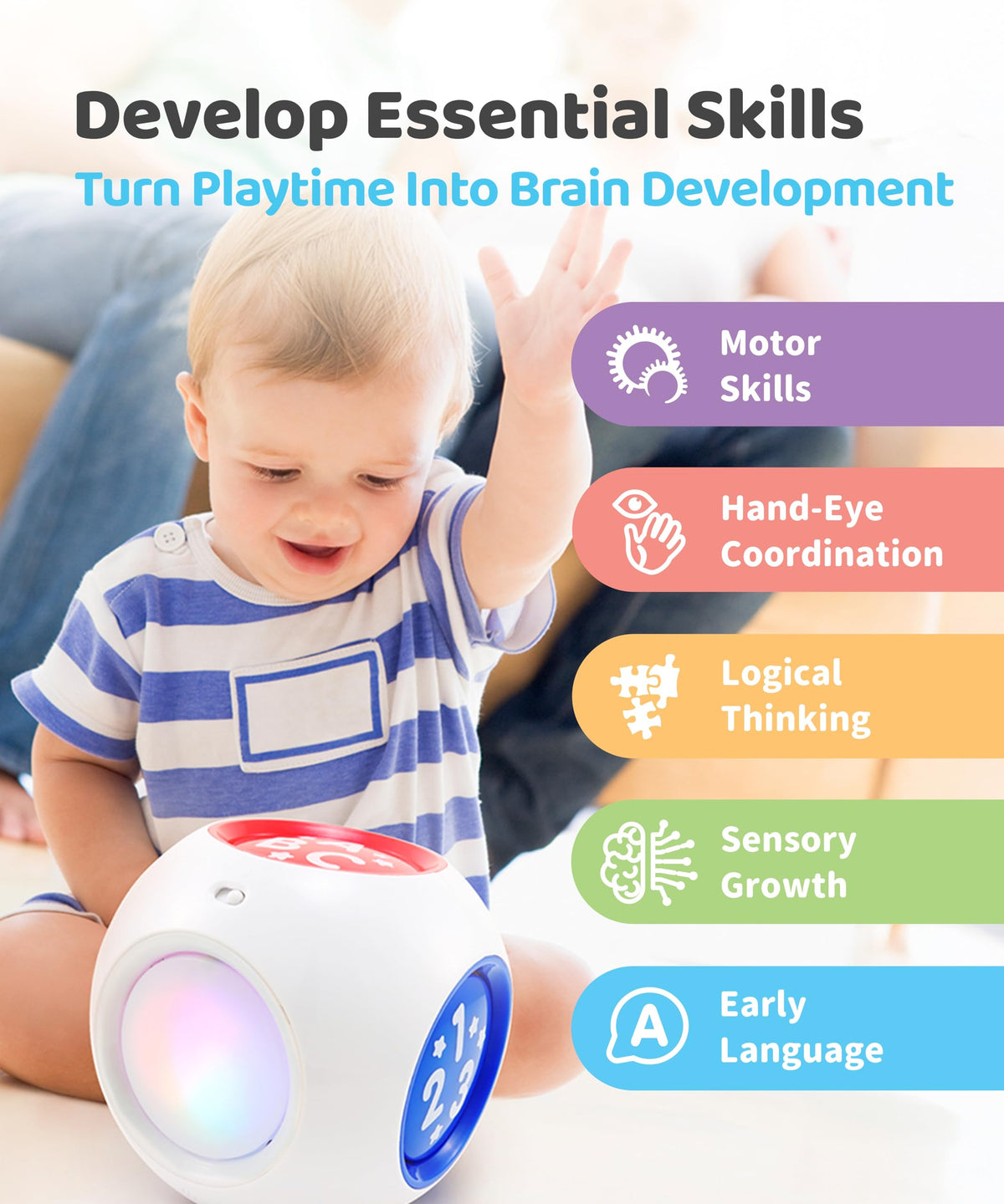 BEST LEARNING Learning Cube emitting instrument sounds for musical play