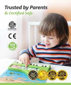 BEST LEARNING My First Piano Book includes record and playback for listening to performances.