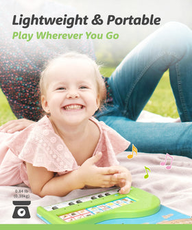 BEST LEARNING My First Piano Book features six instruments to spark imaginative play.