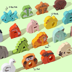 Bestamtoy peg puzzle letters supports fine motor practice while building literacy skills.