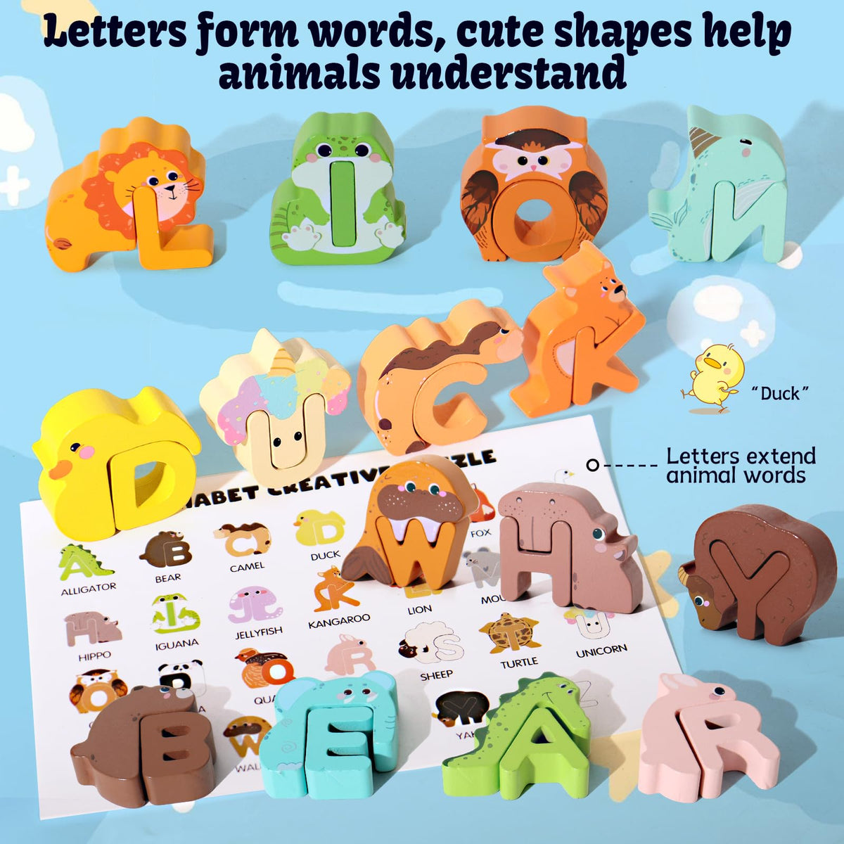 Bestamtoy wooden abc blocks showcase durable, non-toxic construction for everyday learning play.
