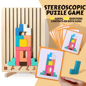 BESTAMTOY wooden blocks with bright colors boost imagination during hands-on play