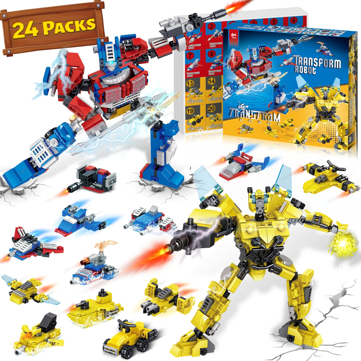 Bestbase transform robot building blocks encourage hands-on creativity and teamwork.