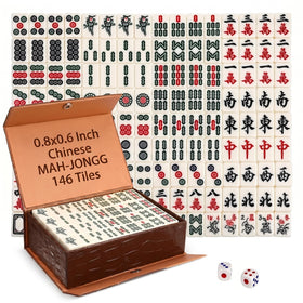 BESTOYARD portable mahjong tiles, 146-piece set, ideal for travel and family play