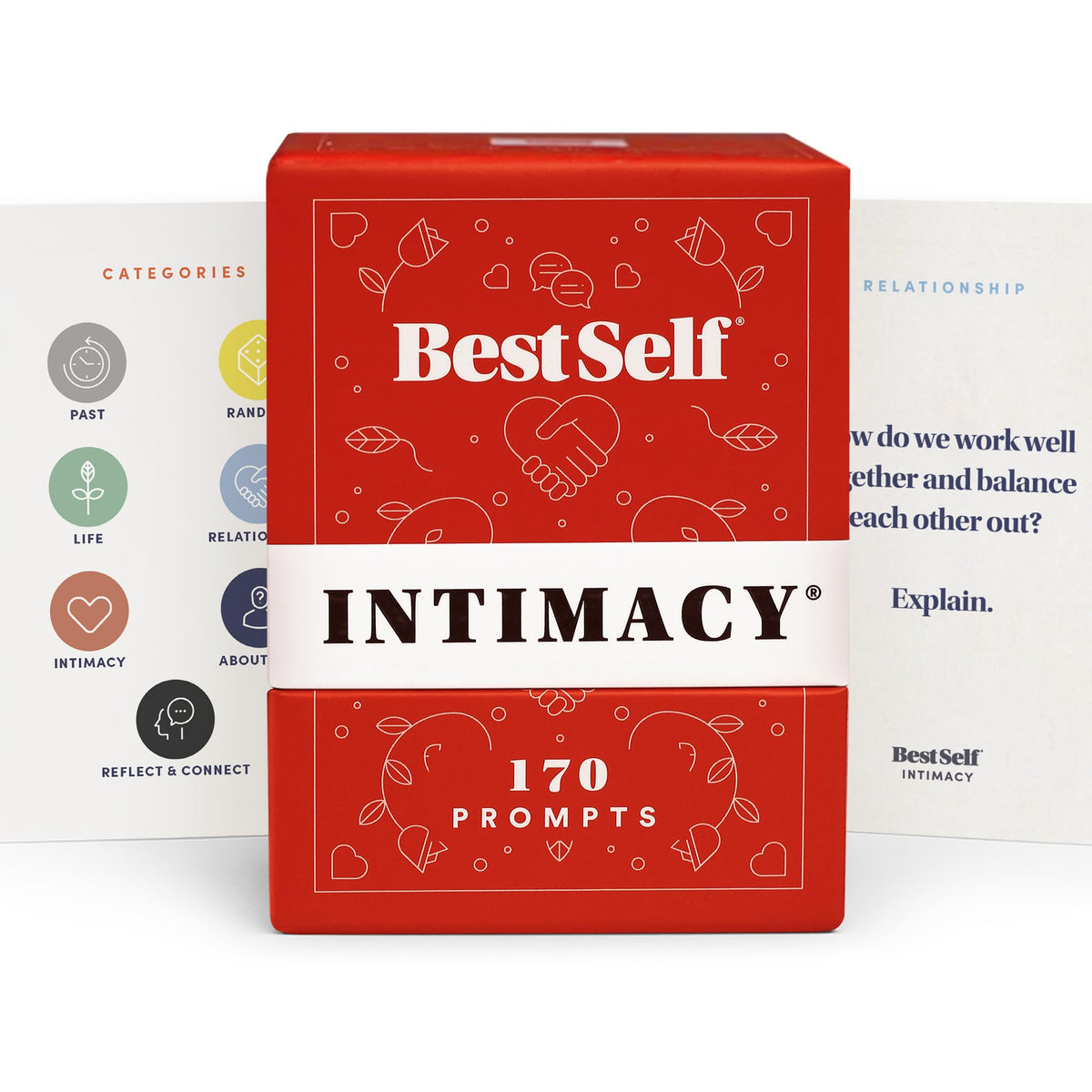 BestSelf Co. Intimacy Deck packaging in a gift-ready box for couples.